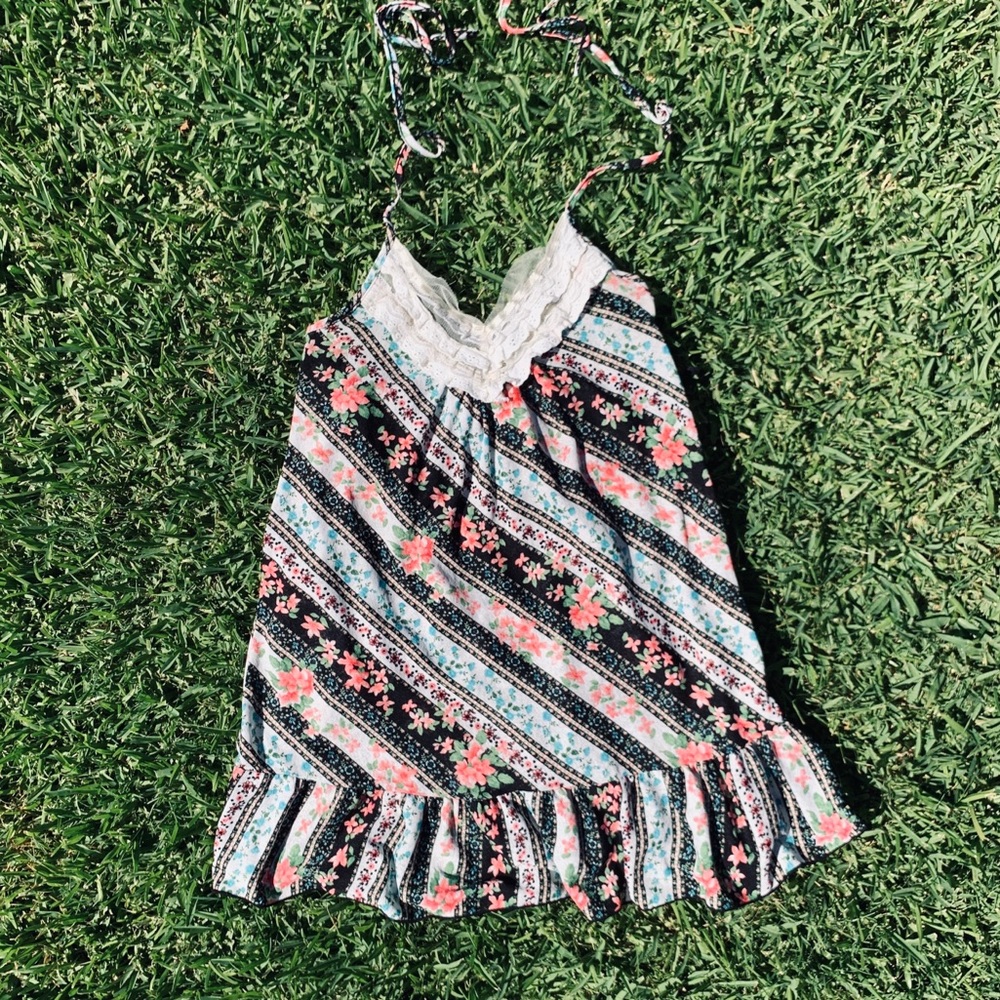 ✨✨💖🌸🎀 Floral Lace Halter Dress 👗 by Freeway ✨